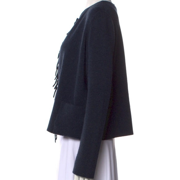 Akris 100% Cashmere Crew Neck Sweater in blue - Picture 3 of 15